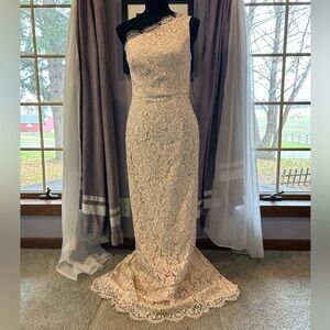 NWT Adrianna Papell Lace Column Gown